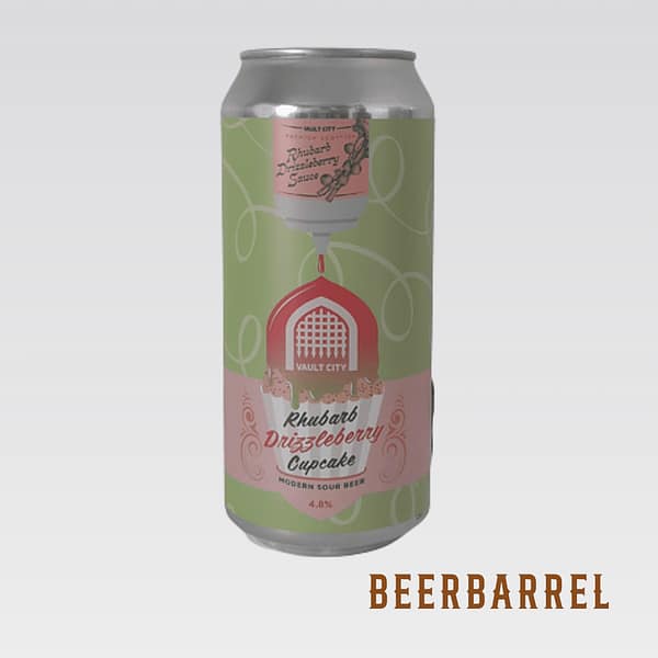 rhubarb drizzleberry cupcake, vault city, specialøl på fyn, beerbarrel